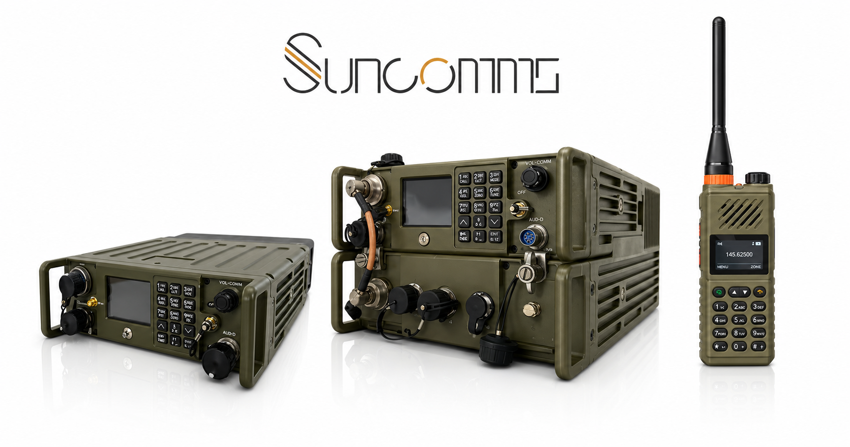 Field operator with a tactical HF radio set